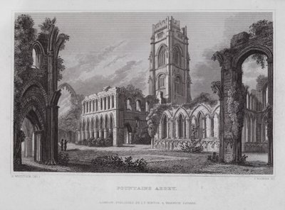 Fountains Abbey door Nathaniel (after) Whittock