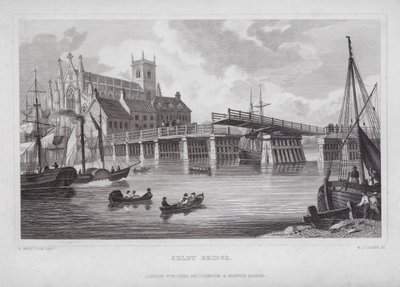 Selby Brug door Nathaniel (after) Whittock