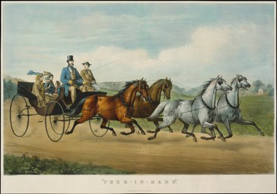 Four-in-Hand, 1861 door Currier and Ives