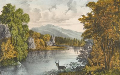 Moosehead Lake, Maine door Currier and Ives
