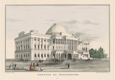 Capitool in Washington door Nathaniel Currier