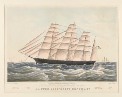 Clipper Ship door Nathaniel Currier