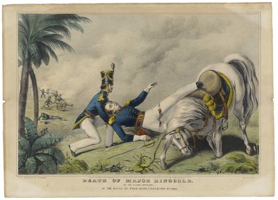 De dood van majoor Ringgold door Nathaniel Currier