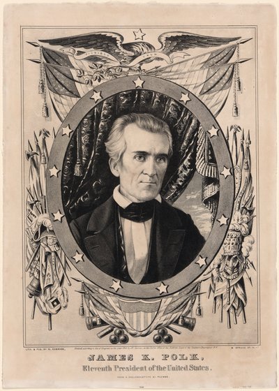 James K. Polk door Nathaniel Currier