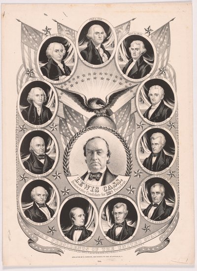 Lewis Cass door Nathaniel Currier