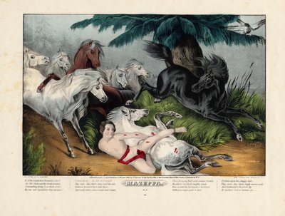 Mazeppa door Nathaniel Currier