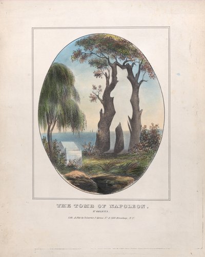 Het graf van Napoleon, 1833-88 door Nathaniel Currier