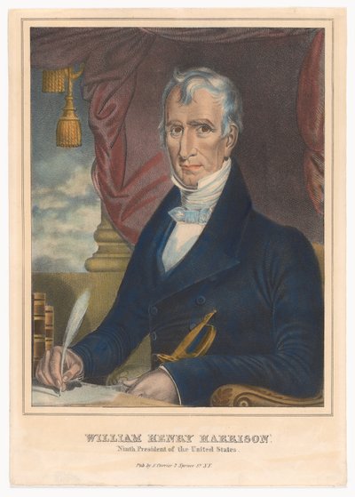 William Henry Harrison door Nathaniel Currier