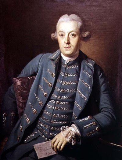 Portret van Charles Broughton door Nathaniel Dance Holland