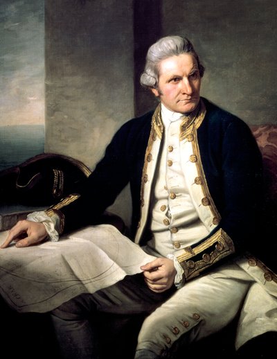 James Cook, Engelse ontdekkingsreiziger, navigator en hydrograaf door Nathaniel Dance Holland