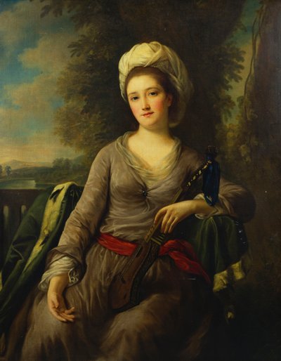 Portret van een dame, vermoedelijk Mrs. Wells door Nathaniel Dance Holland