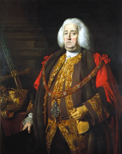 Sir Robert Kite, Lord Mayor 1766, c 1766 door Nathaniel Dance Holland