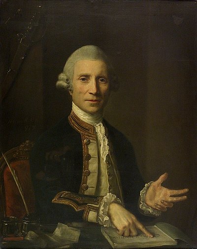 Kapitein Thomas Baillie (overleden 1802) door Nathaniel Hone