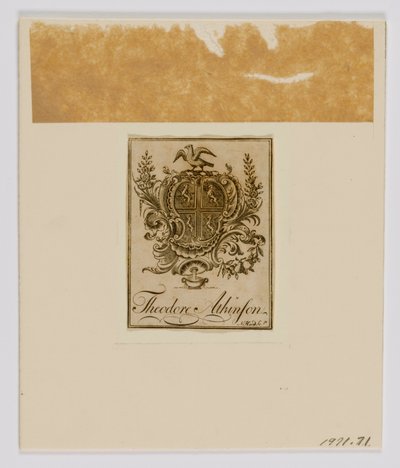 Theodore Atkinson Boekplaat door Nathaniel Hurd