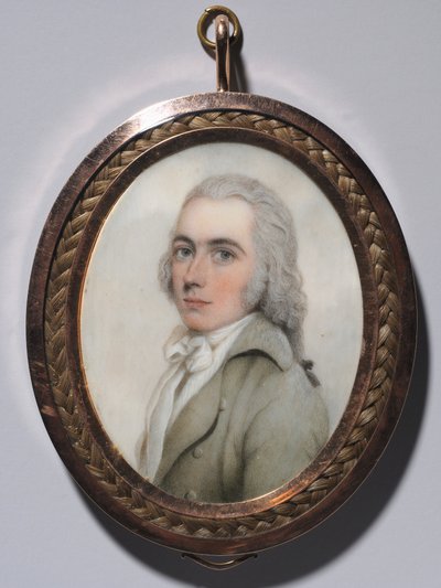 Portret van een man en portret van een vrouw paar, c. 1795 door Nathaniel Plimer
