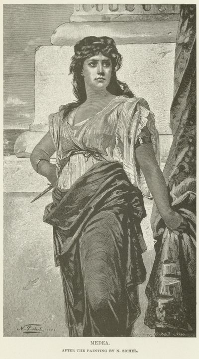 Medea (gravure) door Nathaniel Sichel
