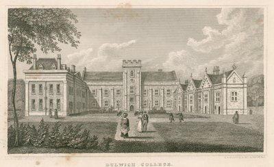Dulwich College, Londen door Nathaniel Whittock