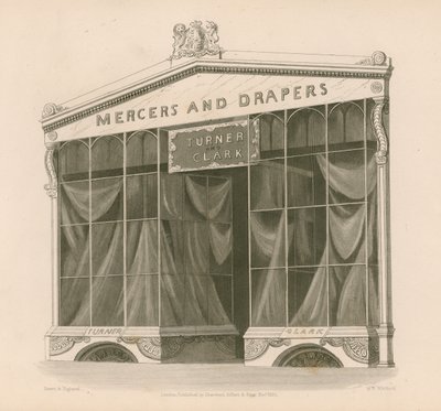 Winkelpui voor Messrs Turner en Clark, Mercers en Drapers, Coventry Street, Londen door Nathaniel Whittock