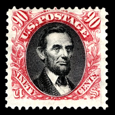 90c Abraham Lincoln heruitgave enkel, 1875 door National Bank Note Company