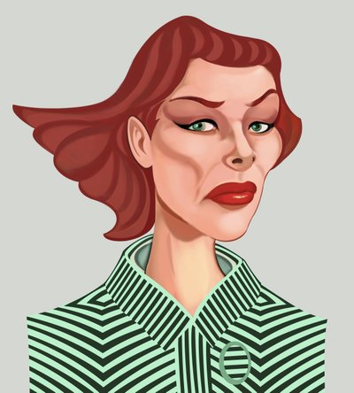 Katharine Hepburn, 2021 (digitaal) door Neale Osborne