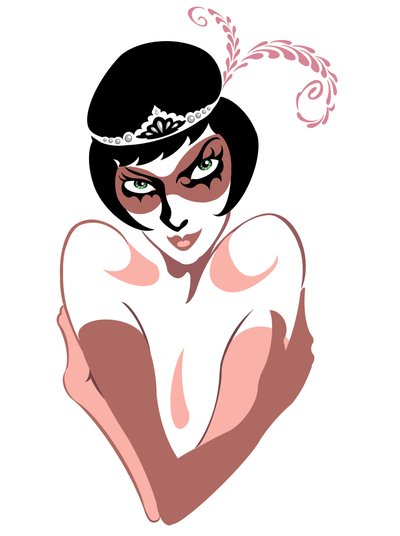 Gemaskerde Flapper, 2016 door Neale Osborne