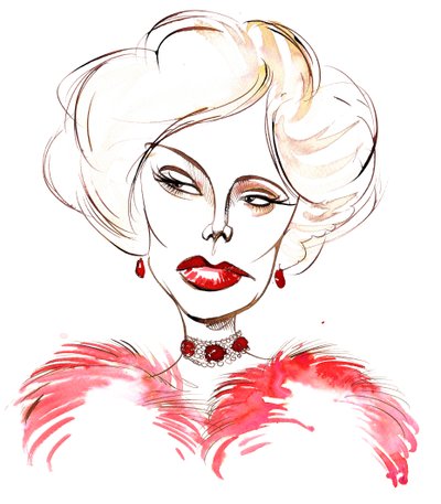 Zsa Zsa Gabor, Hongaars-Amerikaanse actrice 6 februari 1917 - 18 december 2016 door Neale Osborne