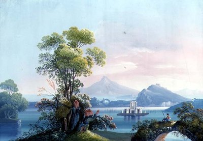 Napels: Een uitzicht op de Vesuvius door Neapolitan School