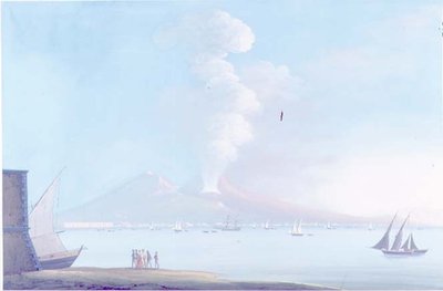 De Uitbarsting van de Vesuvius door Neapolitan School
