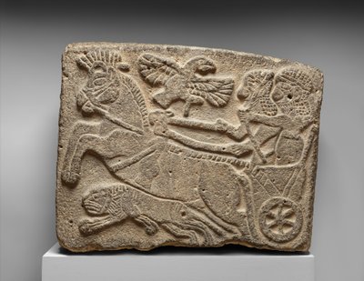 Orthostaat reliëf: leeuwenjachtscène, ca. 9e eeuw v.Chr. door Neo Hittite Neo Hittite