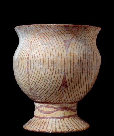 Neolithische periode: keramische vaas. Uit Thailand. 4630 v.Chr. Parijs, Musee Guimet, Musee national des Arts Asians door Neolithic Neolithic