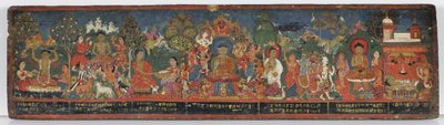 Boeddhistisch manuscriptomslag door Nepalese School