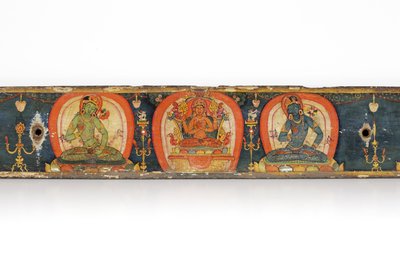 Manuscript van De Vijf Beschermingen, achterkant, 1138 door Nepalese School