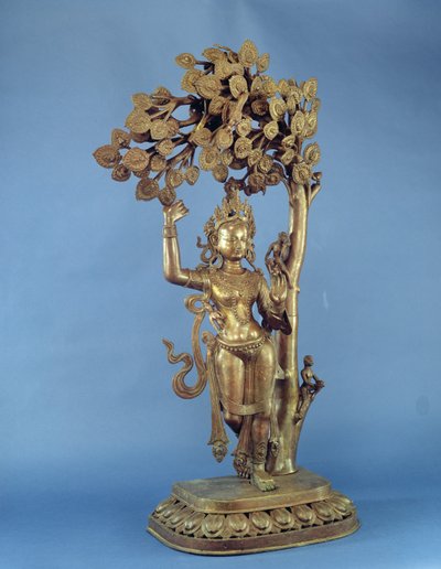 De geboorte van Boeddha (brons) door Nepalese School