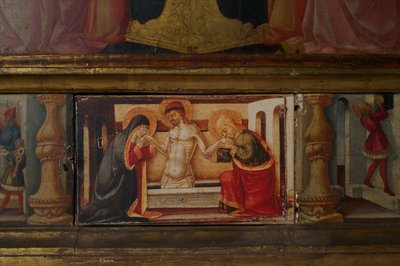Detail (Kroning van de Maagd) door Neri di Bicci
