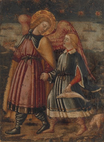 De Aartsengel Rafaël en Tobias, mogelijk 1457-63 door Neri di Bicci