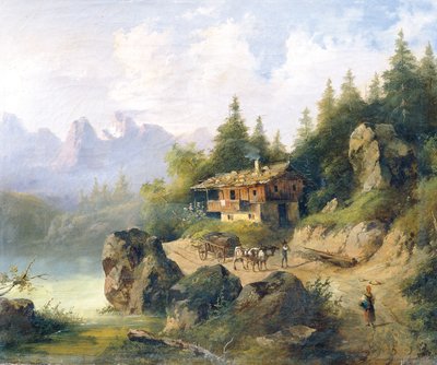 Berchtesgaden met Watzmann door Leopold Blonder
