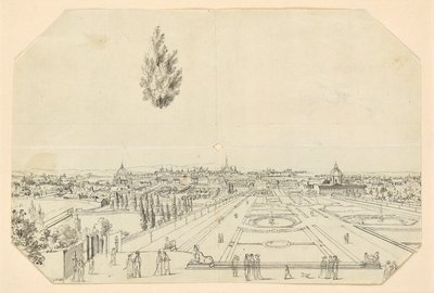 Uitzicht op Wenen vanaf het Belvedere door Leopold Blonder