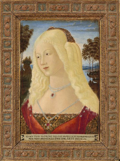 Portret van een dame door Neroccio de