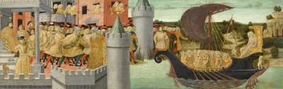Het bezoek van Cleopatra aan Antony door Neroccio di Landi