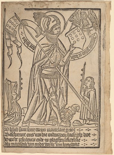 Sint Joris (?) door Netherlandish 15th Century