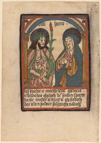 De Man van Smarten en Zijn Moeder door Netherlandish 15th Century
