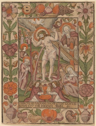 Christus in de Wijnpers door Netherlandish 16th Century