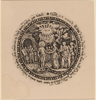 Triomferende Christus met Profeten en Heiligen door Netherlandish 16th Century