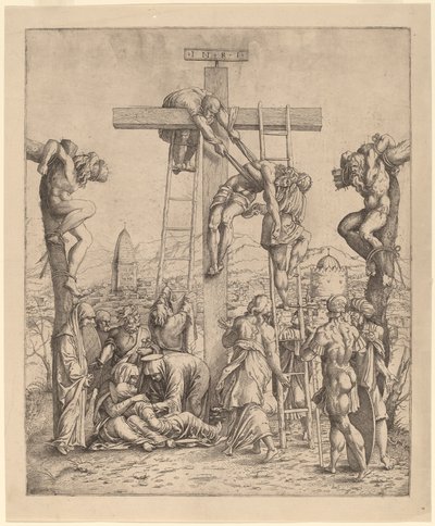 De Kruisafneming door Netherlandish 16th Century after Andrea Mantegna