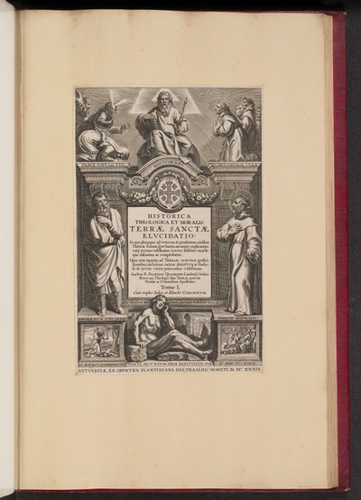 Titelpagina voor Franciscus Aguilonius, Historica Theologica et Moralis Terrae Sanctae Elucidatio door Netherlandish 17th Century after Sir Peter Paul Rubens