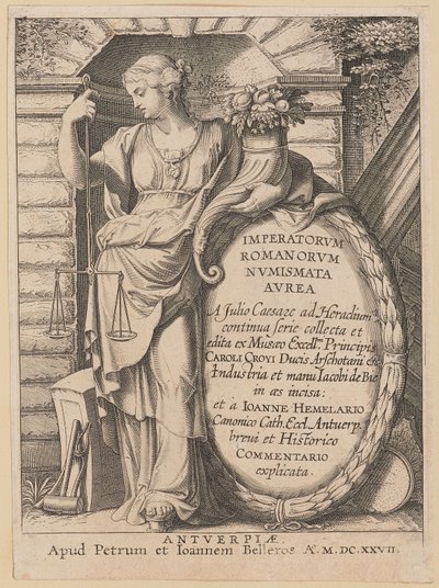 Titelpagina voor Imperatorvm Romanorvm Nvmismata Avrea door Netherlandish 17th Century after Sir Peter Paul Rubens