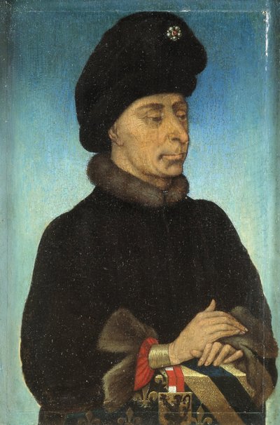Portret van Jan zonder Vrees, hertog van Bourgondië, midden 15e eeuw door Netherlandish Master