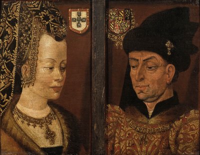 Portretten van Filips de Goede en Isabella van Portugal, 16e eeuw door Netherlandish Master