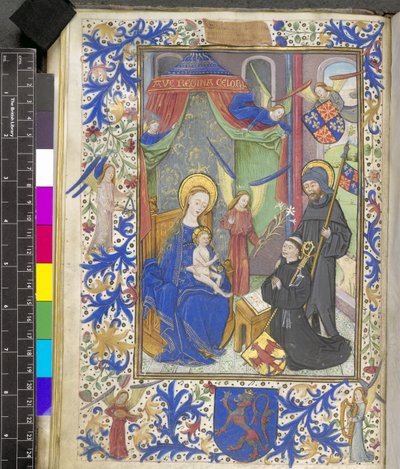 Maagd van de Lelie met de patroon Willem van Bossunt, uit het Gentse Missaal door Netherlandish School