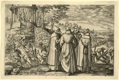 Allegorie van de Nederlaag van de Hertog van Alva bij Brielle door Netherlandish School